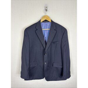 Sean John Pinstripe Blazer Men’s 44S Navy Blue Short Fit